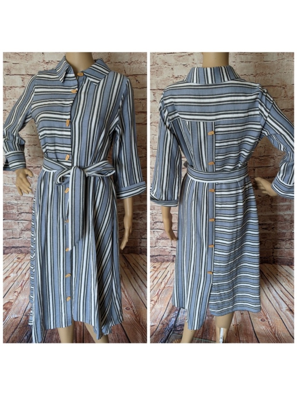Soft Surroundings Standout Striped Longsleeve Shirtdress